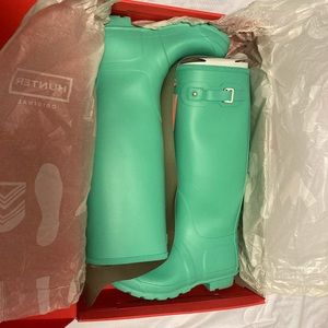 Hunter Boots, Ocean Swell Color, Size 9 Wide Calf